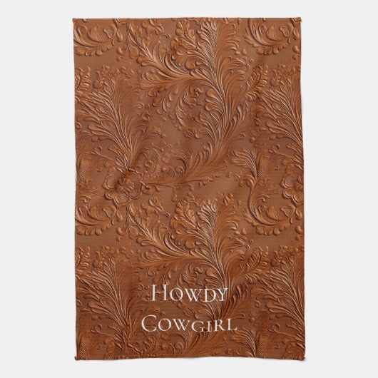 Westerne bruine Boheemse kunst Theedoek (Verticaal)