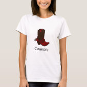 Westerne bruine Boots T-shirt (Voorkant)