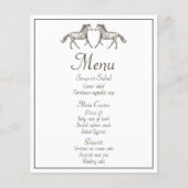 Westerne bruine bruiloft Menu Land Rustige Partij (Voorkant)