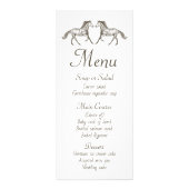 Westerne bruine bruiloft Menu Land Rustige Partij (Voorkant)