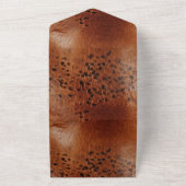 Westerne bruine dierenprint bruiloft all in one uitnodiging (Buitenkant)