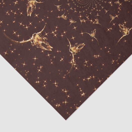 Westerne bruine gouden Koe Tissuepapier (Detail)