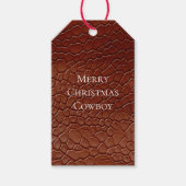 Westerne Bruine Lederen Look Animal Cadeaulabel (Voorkant)