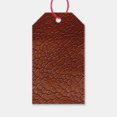 Westerne Bruine Lederen Look Animal Cadeaulabel (Achterkant)