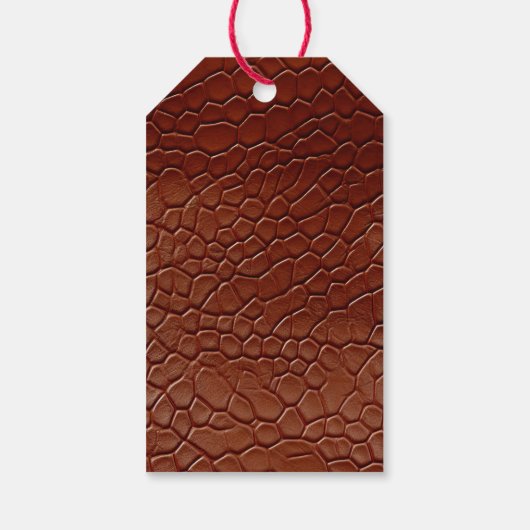 Westerne Bruine Lederen Look Animal Cadeaulabel (Achterkant)