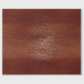 Westerne Bruine Lederen Look Animal Cadeaupapier (Vlak)