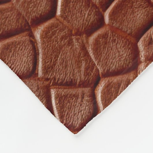 Westerne Bruine Lederen Look Animal Fleece Deken (Hoek)