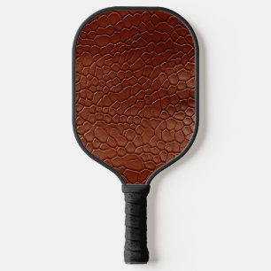 Westerne Bruine Lederen Look Animal Pickleball Paddle