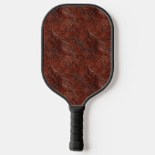 Westerne Bruine Lederen Look Animal Pickleball Paddle (Achterkant)