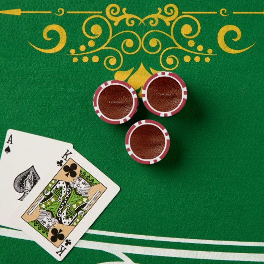 Westerne Bruine Lederen Look Animal Poker Chips (Pokertafel (Stack))