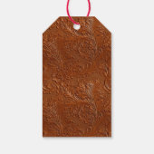Westerne bruine tan bohemian kunst cadeaulabel (Achterkant)