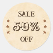 Westerne bruine winkel promotie verkoop sticker (Voorkant)