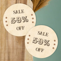 Westerne bruine winkel promotie verkoop sticker