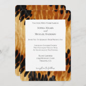 Westerne Bruine Zwarte Koe Dierenprint Trouwen Kaart (Voorkant / Achterkant)