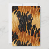 Westerne Bruine Zwarte Koe Dierenprint Trouwen Kaart (Achterkant)