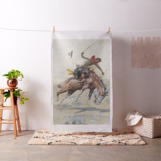  Westerne Bucker CM Russell-Lg Print Stof (Voorbeeld)