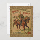 Westerne Buffalo Bill Wild West Briefkaart (Voorkant / Achterkant)