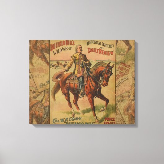 Westerne Buffalo Bill Wild West Canvas Afdruk (Voorkant)
