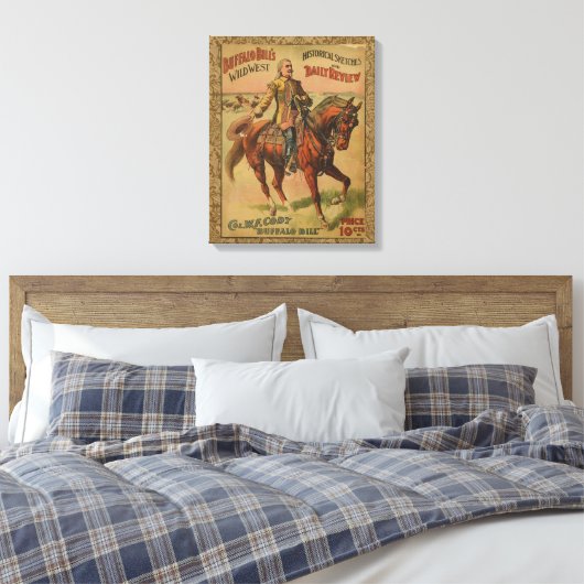 Westerne Buffalo Bill Wild West Canvas Afdruk (Insitu (Slaapkamer))
