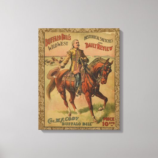 Westerne Buffalo Bill Wild West Canvas Afdruk (Voorkant)