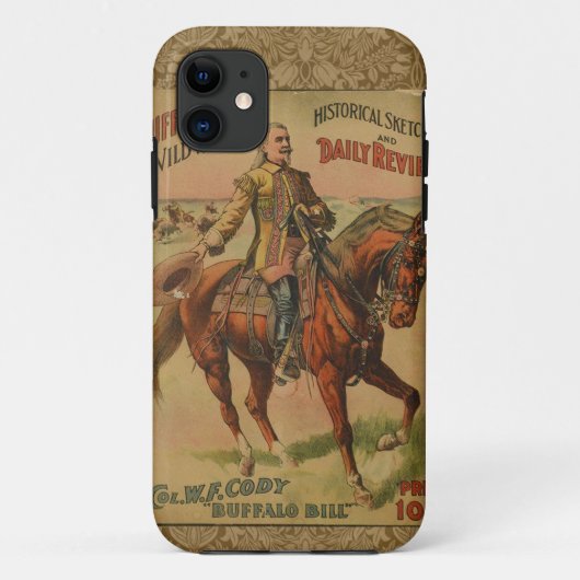 Westerne Buffalo Bill Wild West Case-Mate iPhone Case (Achterkant)