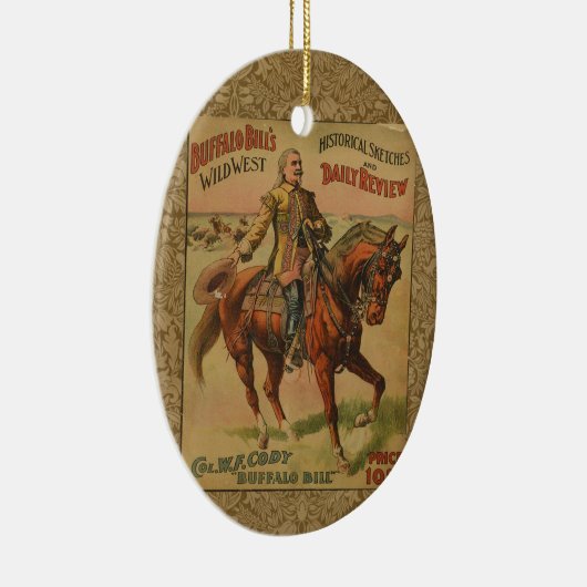 Westerne Buffalo Bill Wild West Keramisch Ornament (Rechts)