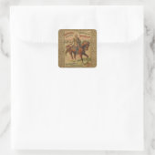 Westerne Buffalo Bill Wild West Vierkante Sticker (Tas)