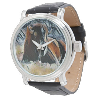 Westerne Buffalo Foto Art Watch Horloge