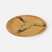 Westerne Bull Horns Papieren Bordje (Gekanteld)