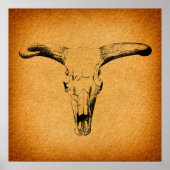 Westerne Bull Horns Poster (Voorkant)