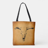 Westerne Bull Horns Tote Bag (Achterkant)
