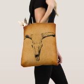 Westerne Bull Horns Tote Bag (Dichtbij)