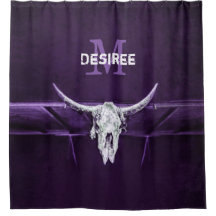 Westerne Bull Koe Paars Witte Monogram