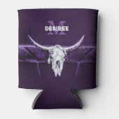 Westerne Bull Koe Paars Witte Rustige Blikjeskoeler (Voorkant)