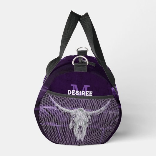 Westerne Bull Koe Paars Witte Rustige Plunjezak (Rechts)