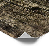 Westerne Bull Skull Barn Brown Rustic Wood Poster (Hoek)