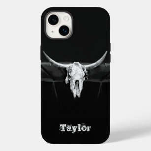 Westerne bull Skull Black en White Old Rustic Case-Mate iPhone 14 Plus Hoesje