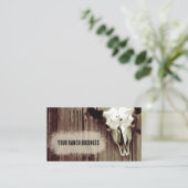 Westerne  bull Skull Brown Country Barn Visitekaartje (Staand voorkant)