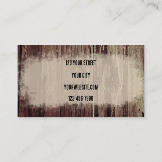 Westerne bull Skull Brown Country Barn Visitekaartje (Achterkant)