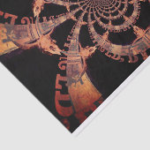 Westerne Bull Skull Bruin Black Rustisch Tissuepapier (Detail)