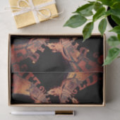 Westerne Bull Skull Bruin Black Rustisch Tissuepapier (Geschenk)