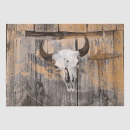  Westerne Bull Skull Grunge Texture Tissuepapier