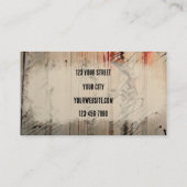 Westerne Bull Skull Rustic Barn Blauwgroen bruine  Visitekaartje (Achterkant)