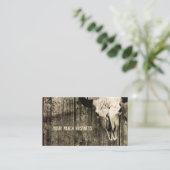 Westerne Bull Skull  Sepia Brown Rustic  Visitekaartje (Staand voorkant)
