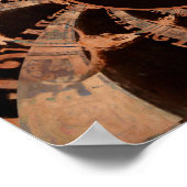 Westerne Bull Skull  Sepia Rustige Monogram Poster (Hoek)