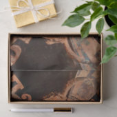 Westerne Bull Skull  Sepia Rustige Monogram Tissuepapier (Geschenk)