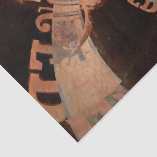 Westerne Bull Skull Sepia Rustige Monogram Tissuepapier (Detail)