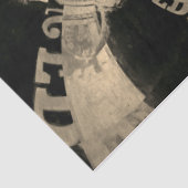 Westerne Bull Skull  Sepia Rustige Monogram Tissuepapier (Detail)