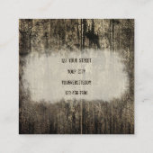 Westerne Bull Skull Vintage Sepia Rustic Vierkante Visitekaartje (Achterkant)