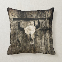 Westerne Bull Skull Wood Barn Sepia Rustige Vintag